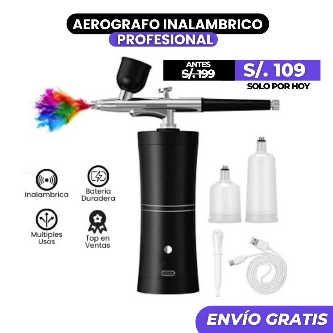 Aerógrafo Portatil Compresor PRO