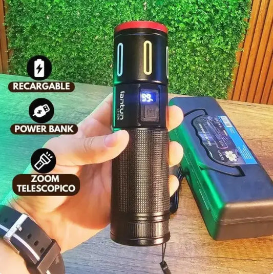 Linterna Telescopica SuperPotente🔦 Power Bank🔋