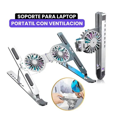 Soporte con Ventilador Portatil para Laptop o Tablet